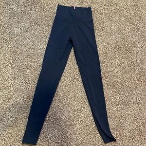 Hard tail black leggings with fold over band